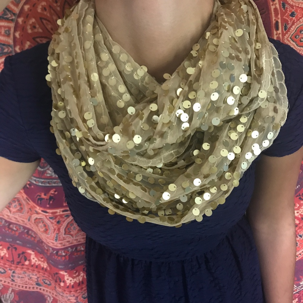 Gold infinity scarf